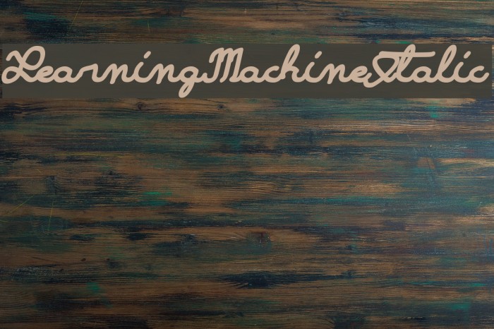 LearningMachineItalic Font examples