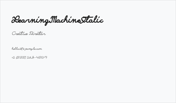 LearningMachineItalic Business Card