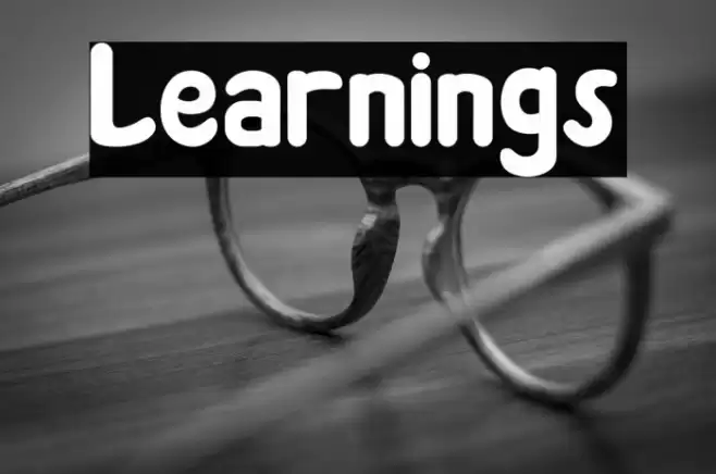 Learnings Font examples