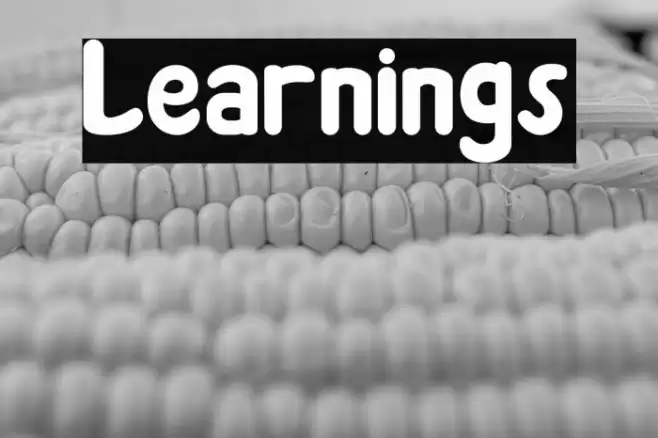 Learnings Font examples