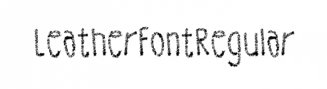 Leather Font Regular  Frei Schriftart Herunterladen