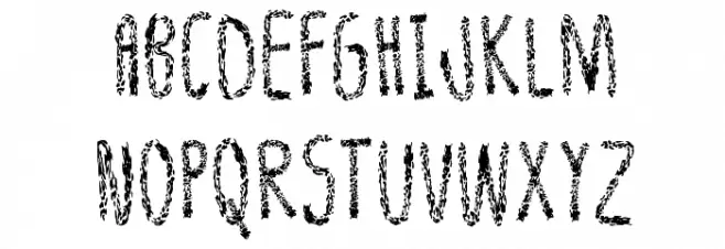 Leather Font Regular Font UPPERCASE