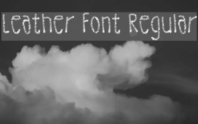 Leather Font Regular Example 1