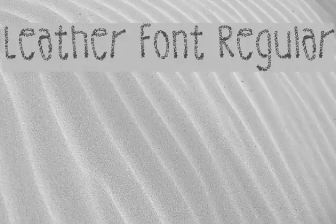 Leather Font Regular Example 2