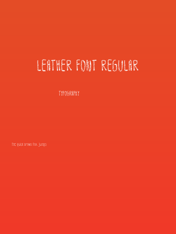 Leather Font Regular Poster