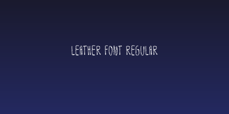 Leather Font Regular Social Header