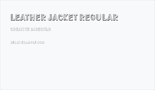 Leather Jacket Regular Business Card