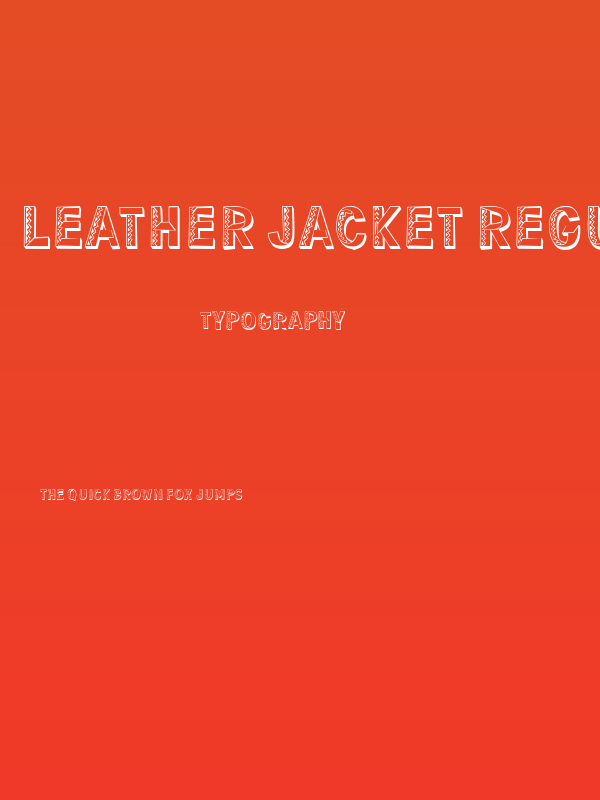 Leather Jacket Regular Poster