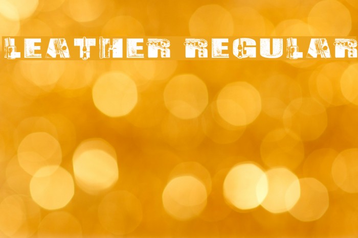 Leather Regular Font examples