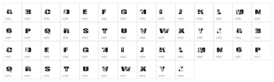 LeatherV2 Regular Character Map