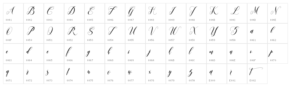 Leather Character Map
