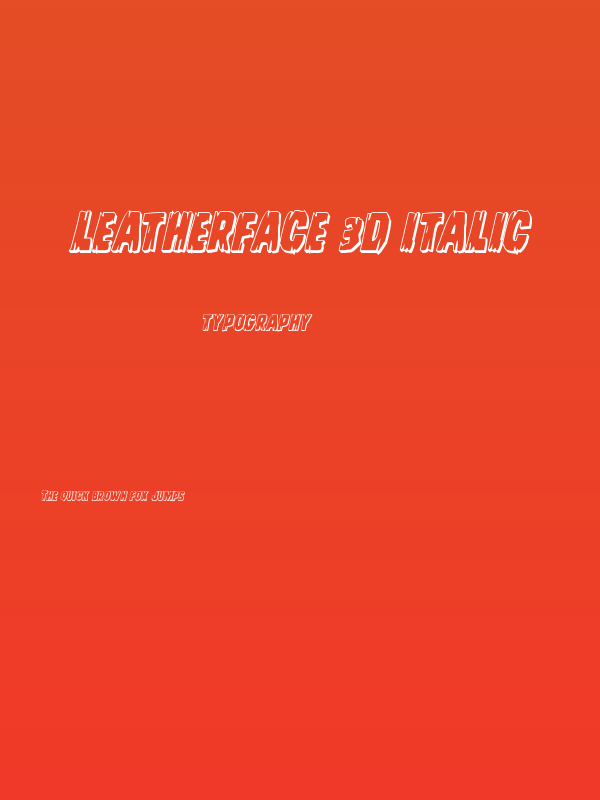 Leatherface 3D Italic Poster