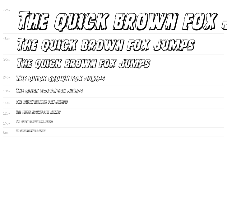 Leatherface 3D Italic Waterfall