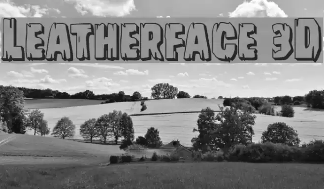 Leatherface 3D Font examples