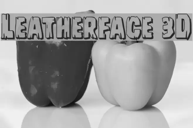 Leatherface 3D Font examples