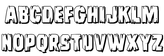 Leatherface 3D Font LOWERCASE