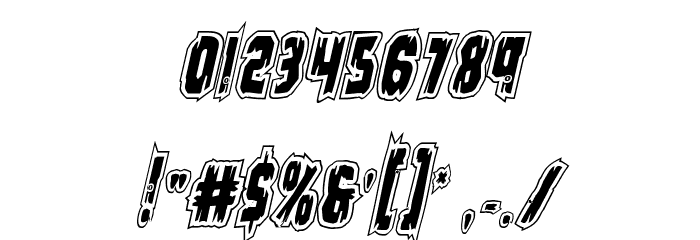 Leatherface Academy Italic Font OTHER CHARS