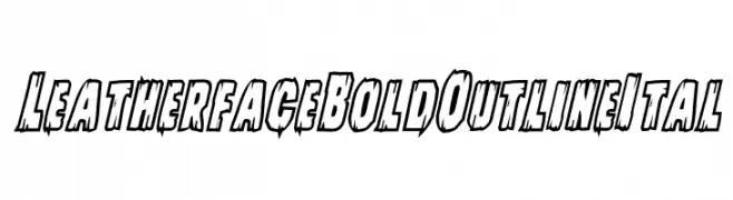 Leatherface Bold Outline Ital  Fuentes Gratis Descargar