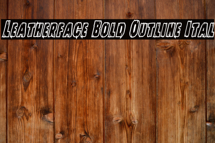 Leatherface Bold Outline Ital Example 2