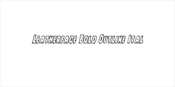 Leatherface Bold Outline Ital Logo