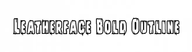 Leatherface Bold Outline  フリーフォントのダウンロード