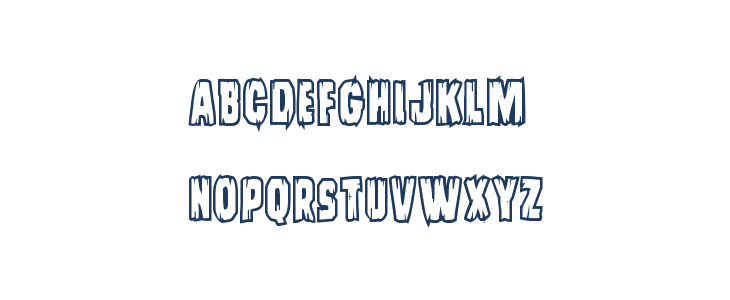 Leatherface Bold Outline Lowercase