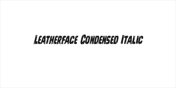 Leatherface Condensed Italic Logo