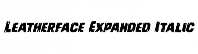 Leatherface Expanded Italic  フリーフォントのダウンロード