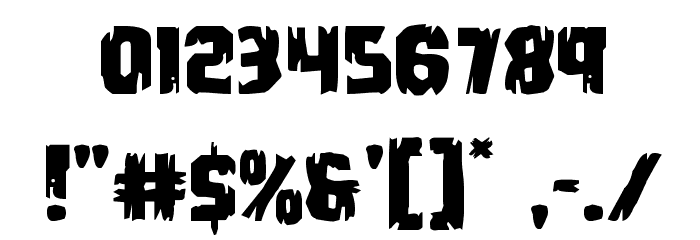 Leatherface Expanded Font OTHER CHARS