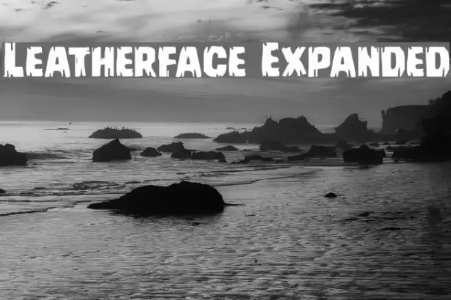 Leatherface Expanded Font examples