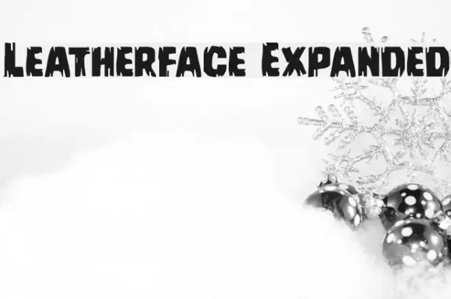 Leatherface Expanded Font examples