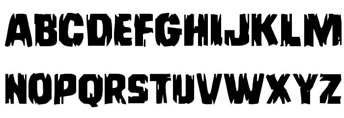 Leatherface Expanded Font LOWERCASE