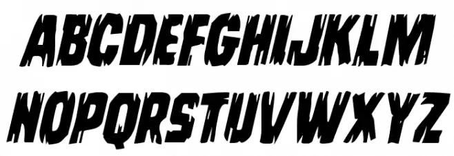 Leatherface Italic Fuentes MAYÚSCULAS