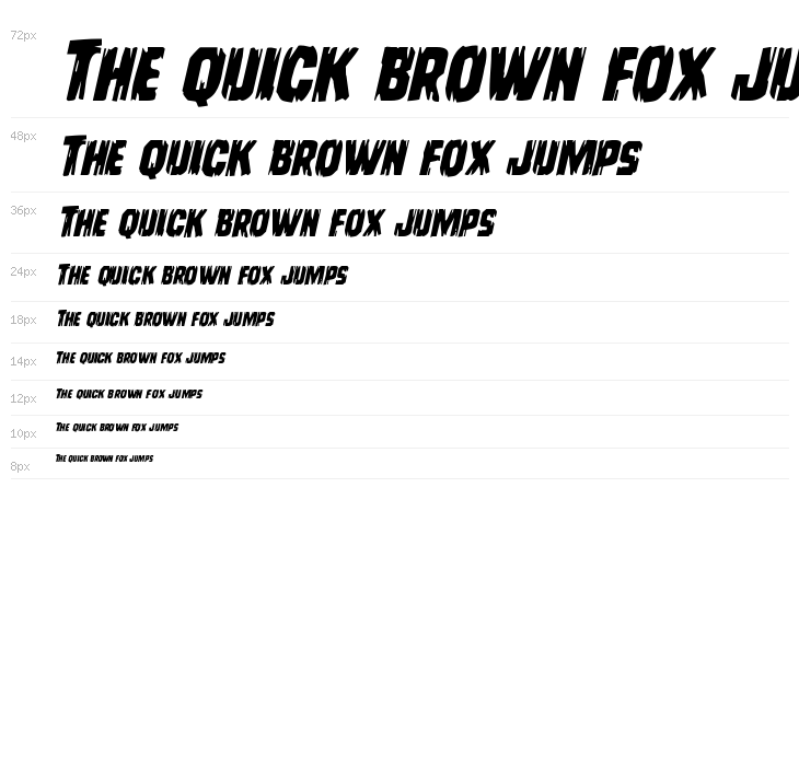 Leatherface Italic Waterfall