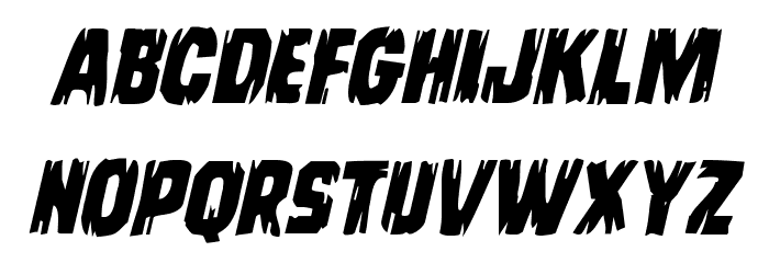 Leatherface Italic Font LOWERCASE