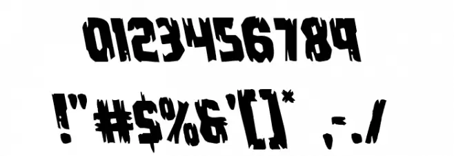 Leatherface Leftalic Font OTHER CHARS
