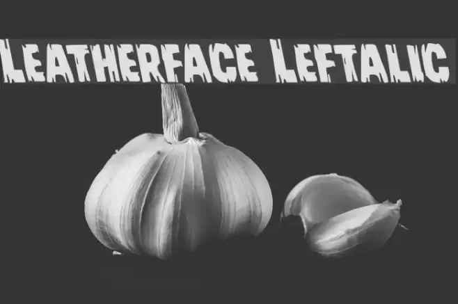 Leatherface Leftalic Font examples