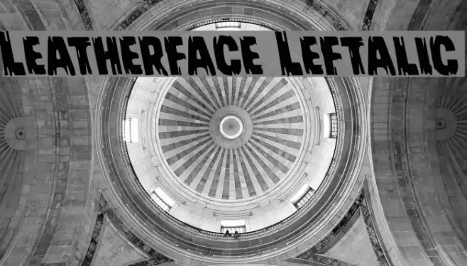 Leatherface Leftalic Font examples