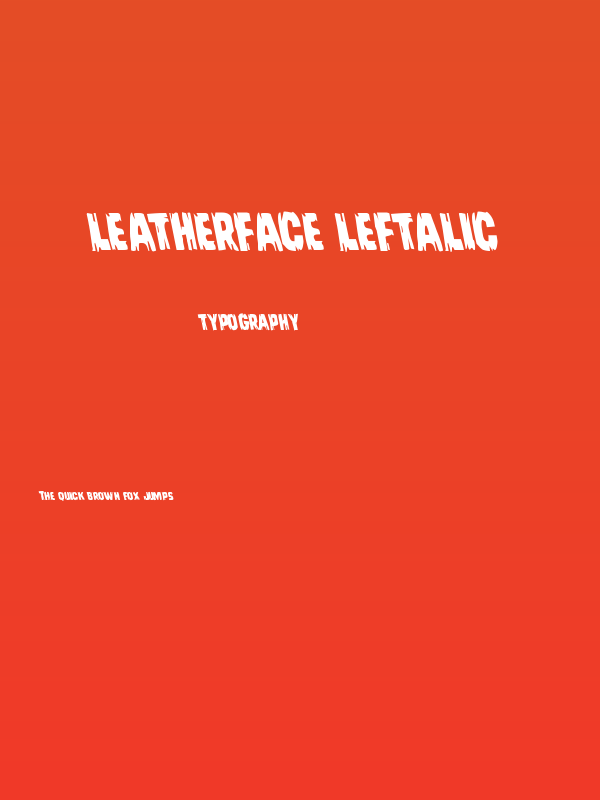 Leatherface Leftalic Poster