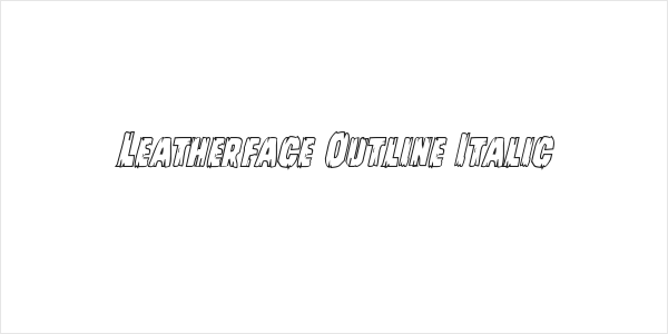 Leatherface Outline Italic Logo