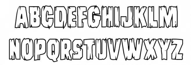 Leatherface Outline 字体 大写
