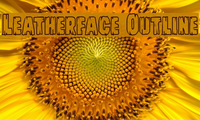 Leatherface Outline Font examples