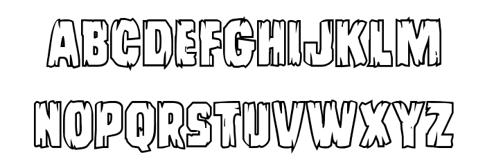 Leatherface Outline Font LOWERCASE