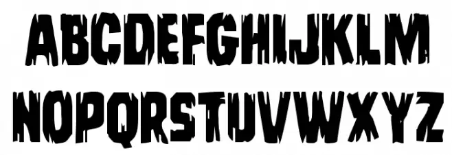 Leatherface Regular Font Litere mari