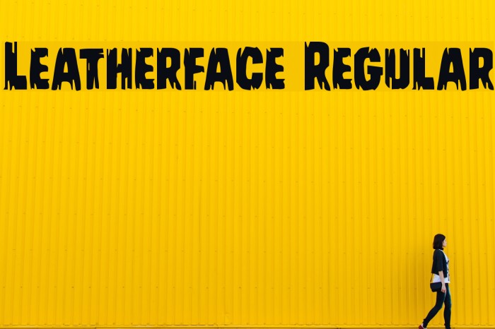 Leatherface Regular Font examples