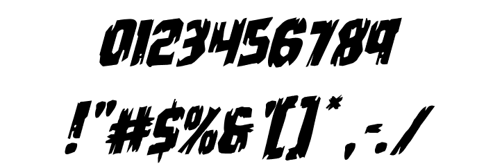 Leatherface Rotalic Font OTHER CHARS