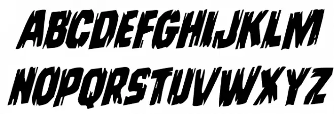 Leatherface Rotalic Fonte MAIÚSCULAS