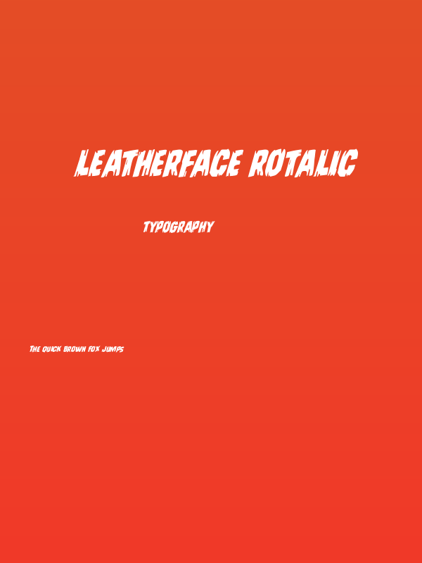 Leatherface Rotalic Poster