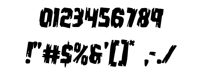 Leatherface Rotated 2 Font OTHER CHARS