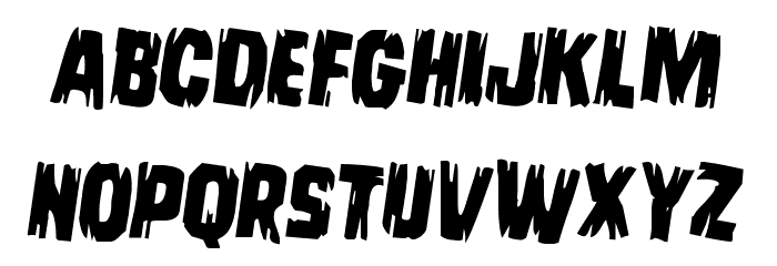 Leatherface Rotated 2 Font LOWERCASE